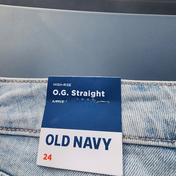 Old Navy Distressed Jeans Pants 👖 O.G. Straight Ankle High-rise - Picture 8 of 14